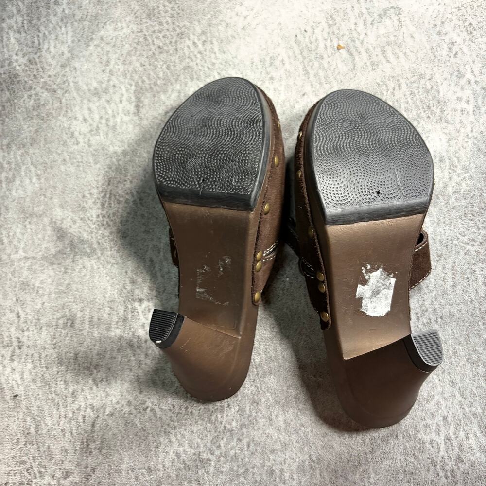 Vintage Brown Suede Ana Mule Heels - Picture 4 of 6